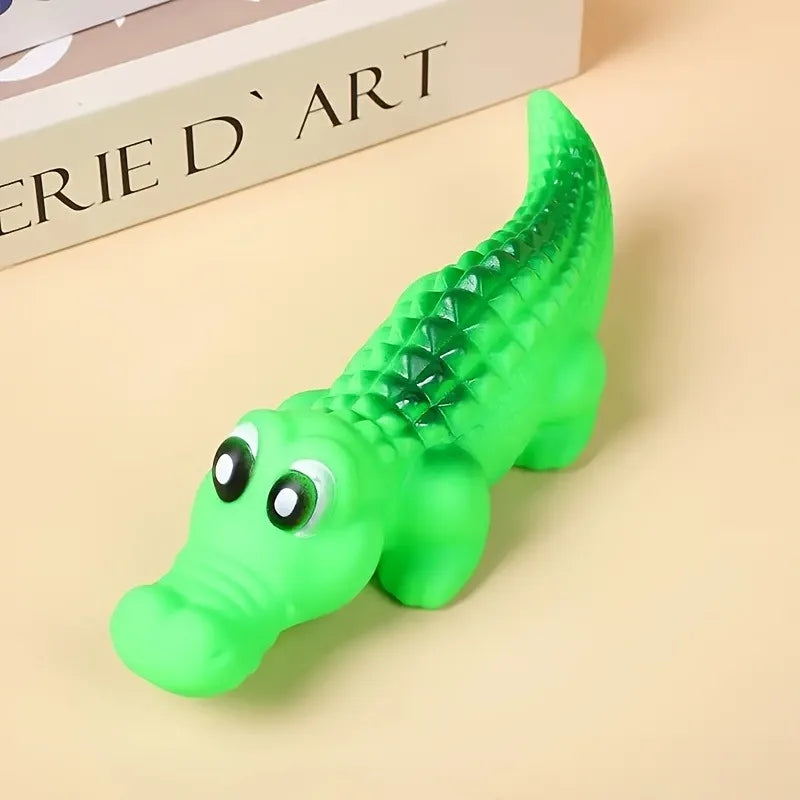 Durable Latex Chew Toy for Aggressive Bite Shark Dog Squeaky Ball Loud Crunching Noise Teeth Cleaner Molar Toys Puppy Weaning