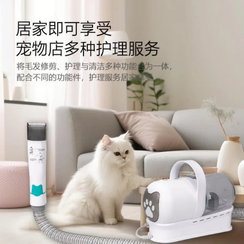 7 in 1 Multifunctional Pet Grooming Vacuum Kit, ABS Electric Dog Cat Hair Clipper, Pet Hair Remover Comb for Shedding, Pet Beaut
