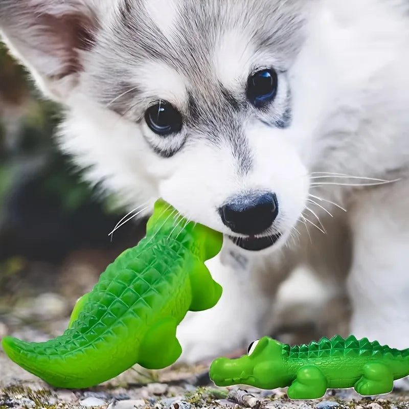 Durable Latex Chew Toy for Aggressive Bite Shark Dog Squeaky Ball Loud Crunching Noise Teeth Cleaner Molar Toys Puppy Weaning