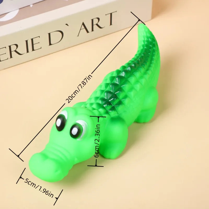 Durable Latex Chew Toy for Aggressive Bite Shark Dog Squeaky Ball Loud Crunching Noise Teeth Cleaner Molar Toys Puppy Weaning