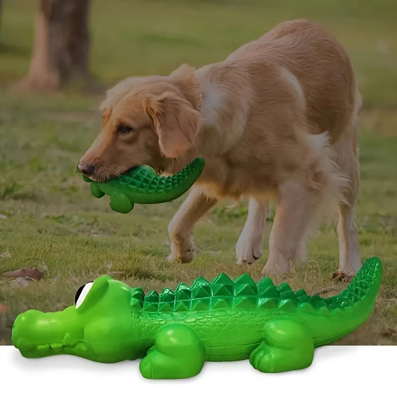 Durable Latex Chew Toy for Aggressive Bite Shark Dog Squeaky Ball Loud Crunching Noise Teeth Cleaner Molar Toys Puppy Weaning