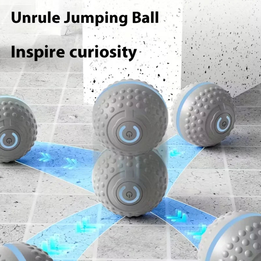 Smart Dog Toys Ball Electronic Interactive Cat Toy Pet Jump and Rolling Ball USB Automatic Moving Bouncing for Large Medium Dogs