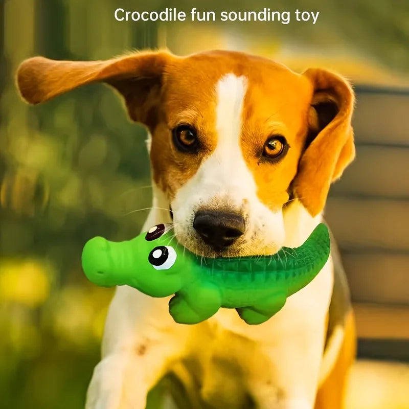 Durable Latex Chew Toy for Aggressive Bite Shark Dog Squeaky Ball Loud Crunching Noise Teeth Cleaner Molar Toys Puppy Weaning