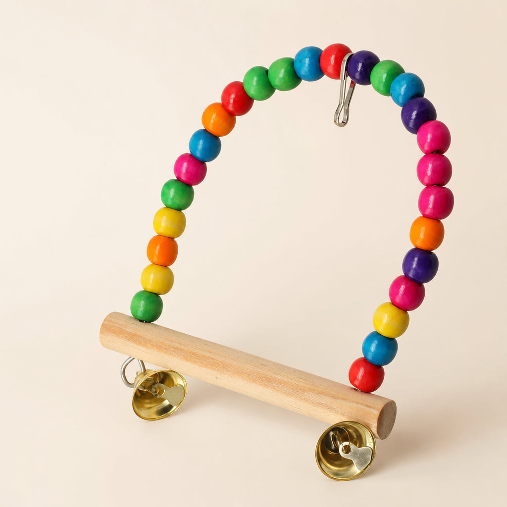 Mini Wooden Hanging Bird Swing