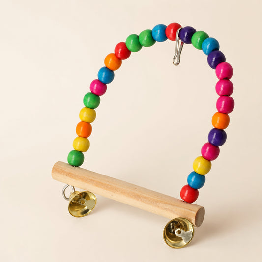 Mini Wooden Hanging Bird Swing