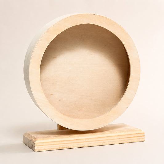 Mute Wood Hamster Wheel with Stand