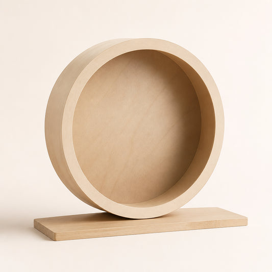 Natural Wood Wheel with Stand