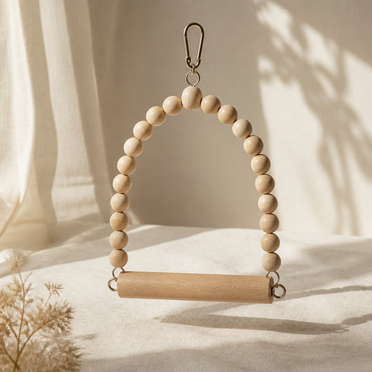 Mini Wooden Hanging Bird Swing